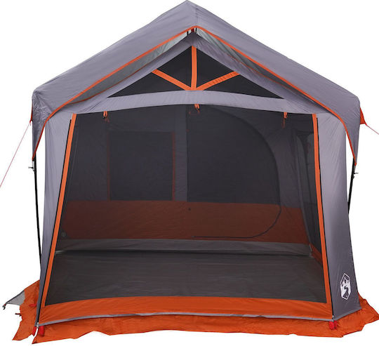 vidaXL Sommer Campingzelt Grau Für 10 Personen 620x322x240cm