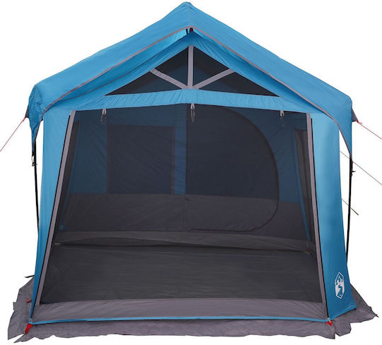 vidaXL Summer Camping Tent Blue For 10 People 620x322x240cm