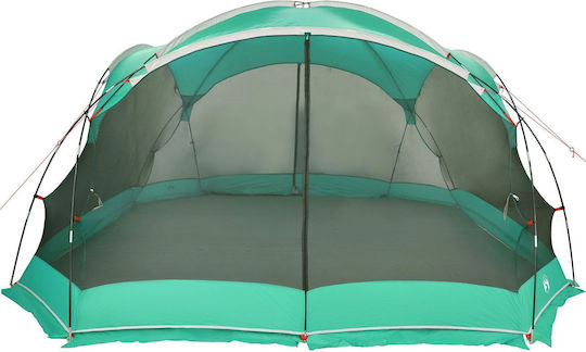 vidaXL Green Camping Tent for 4 People 434x434x230cm
