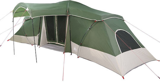 vidaXL Summer Camping Tent Tunnel Green For 6 People 721x335x212cm