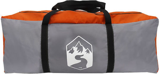 vidaXL Camping Tent Tunnel Gray for 6 People 721x335x212cm