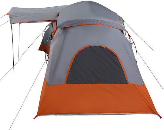 vidaXL Camping Tent Tunnel Gray for 6 People 721x335x212cm