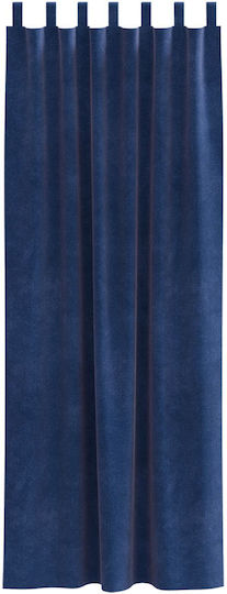 vidaXL Комплект Затъмняващи Пердета С Презрамки Сини 140x245см