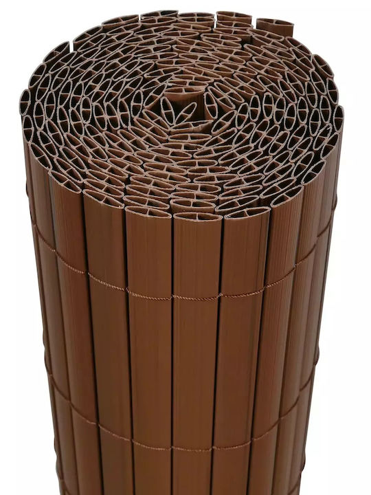Verstärktes beidseitiges PVC-Schilfrohr 19mm Braun 100 Y X 300cm Braun 54115
