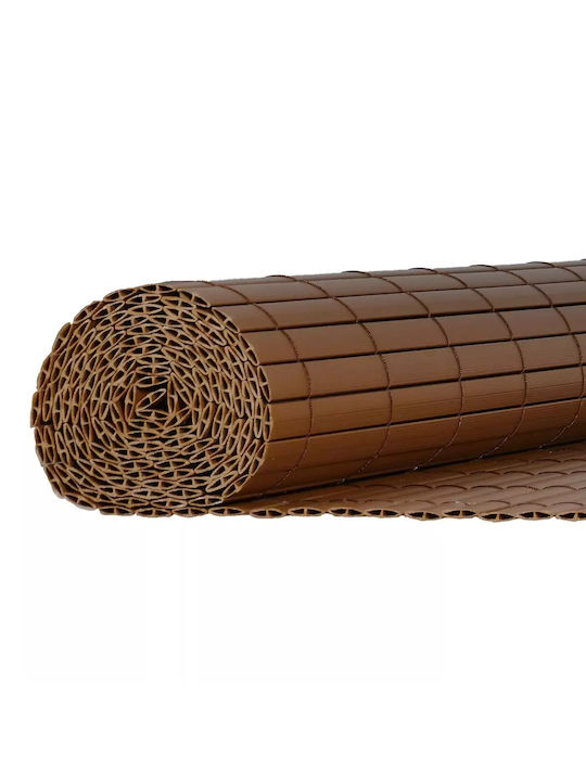 Reinforced 2-Sided PVC Reed Screen 19mm Light Brown 100 Y X 300cm 54118