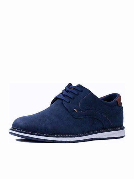 Men's Synthetic Leather Casual Shoes Blue