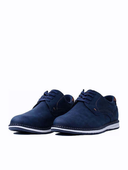 Men's Synthetic Leather Casual Shoes Blue