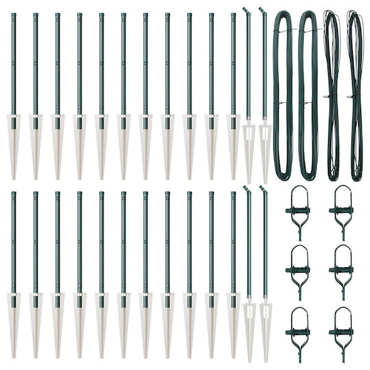 vidaXL Garden Fencing Material 26pcs Green