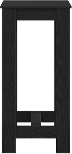 Table Bar Wooden Black Velvet-Black Metal 51x50x103.5cm