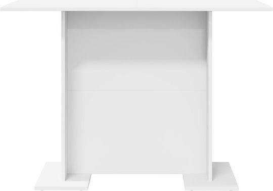 Τραπέζι Τραπεζαρίας Ξύλινο Λευκό 110x60x75εκ.