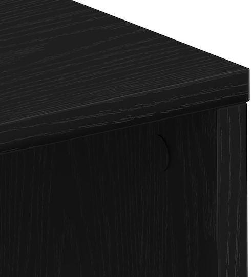 Γραφείο Ξύλινο Μαύρο Δρυς 102.5x35x75εκ.