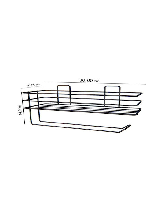 Femmit Wall-Mounted Metal Snap-On Kitchen Paper Holder & Space Organizer 14x10x30 Cm Matte Berry