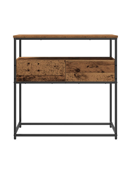 Console Table Wood & Metal Old Wood L75xW40xH75cm