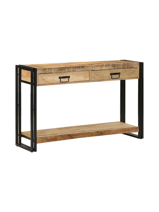 Console Table of Solid Wood & Metal Mango L120xW33xH75cm