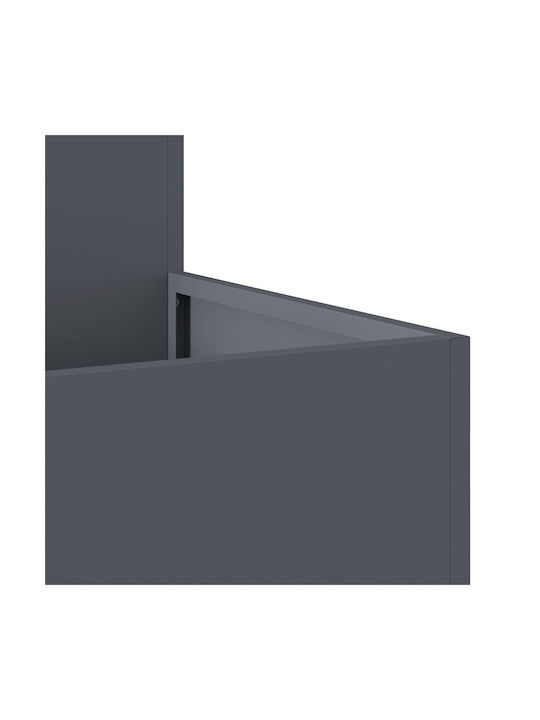 vidaXL Garden Pot Metallic Charcoal 80x80x48cm.