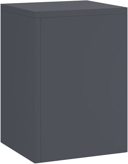 vidaXL Ανθοστήλες Μεταλλικές Γκρι 35x24x35εκ. 3τμχ