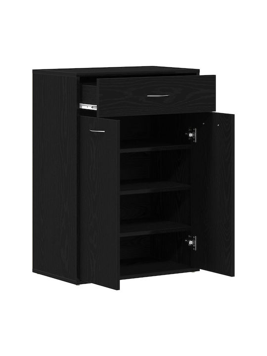 Wooden Shoe Organizer Black 60x35x84cm