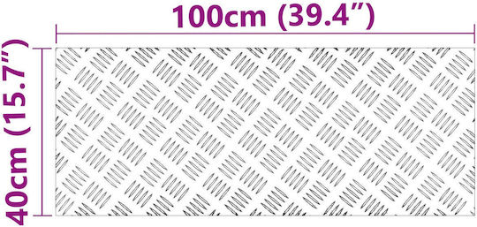 vidaXL Floor Skirting Aluminum for Steps 100x40cm 2pcs