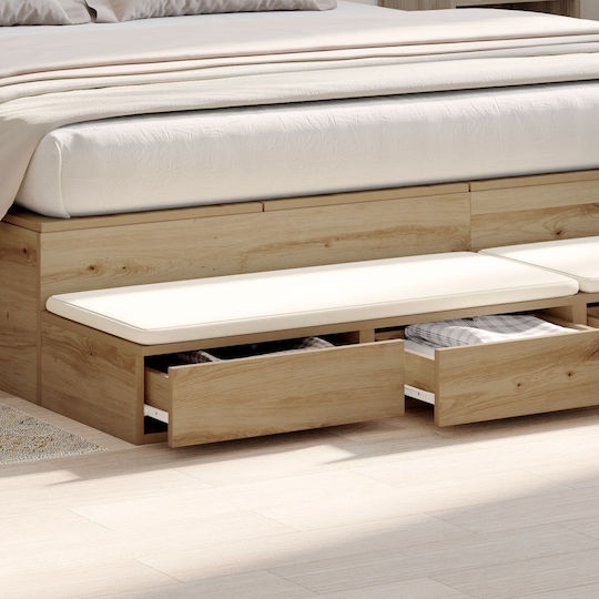 vidaXL Holzbettschublade Braune 180x36,5x16,5cm