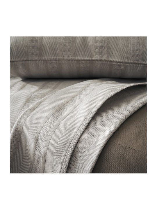 Gofis Home Laurel Ριχτάρι Πολυθρόνας Ζακάρ 180x180εκ. 731/14 Rock Grey 2007731114004