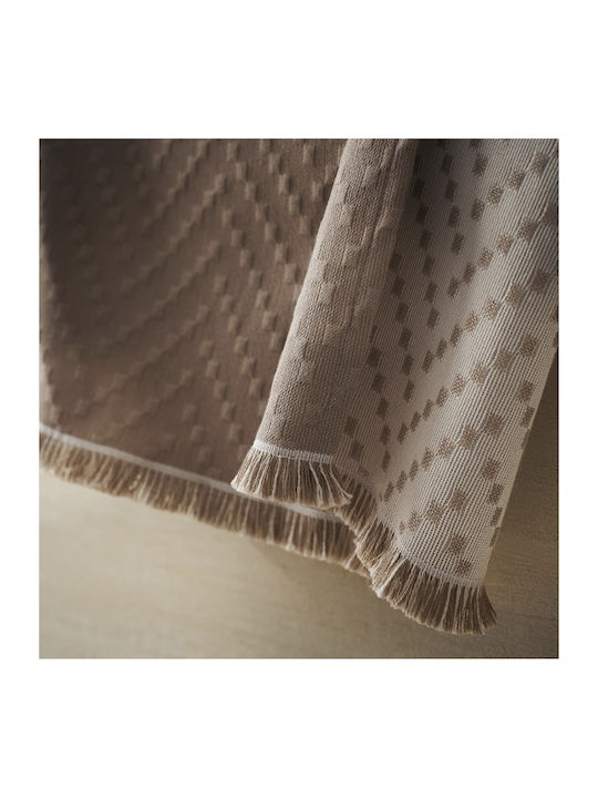 Gofis Home Throw For Four-Seater Sofa Jacquard 180x350cm 401/21 Hemp Beige 2007401421005