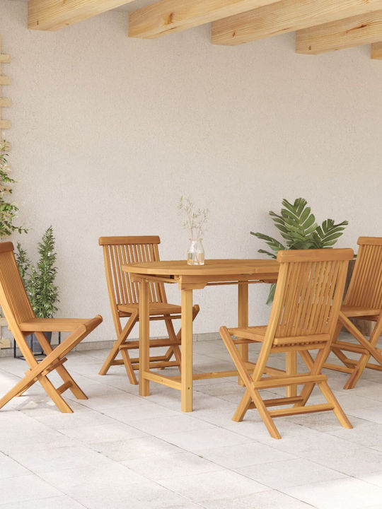 Garten- und Outdoor-Möbelsets Typsatz Speisesaal 5 Stücke Braun