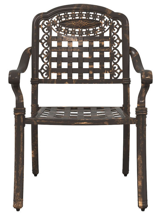 Dining Room Set for Small Outdoor Spaces 3 Pieces Bronze