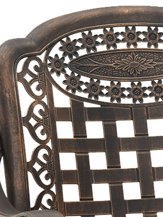 Dining Room Set for Small Outdoor Spaces 3 Pieces Bronze