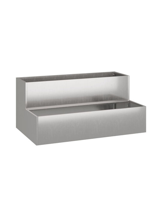 vidaXL Γλάστρα Μεταλλική Καφέ 100x60x45εκ.