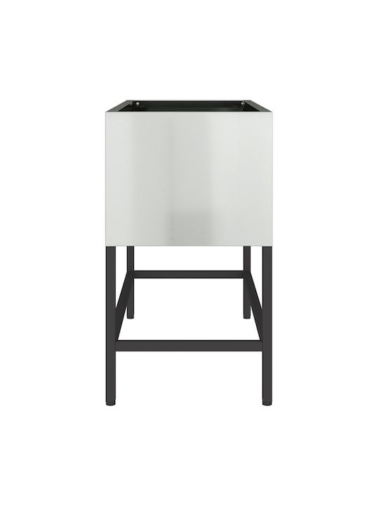 vidaXL Topf Metallisch 60x26x45cm.