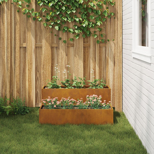 vidaXL Garden Pot Metallic 100x60x45cm.