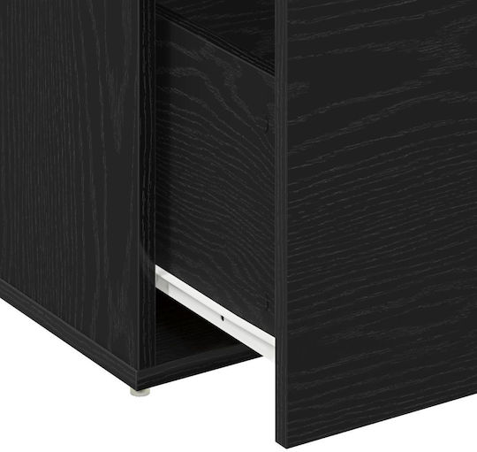 Eingangsmöbel mit Schuhschrank & Bank Black Oak 80x40x45cm