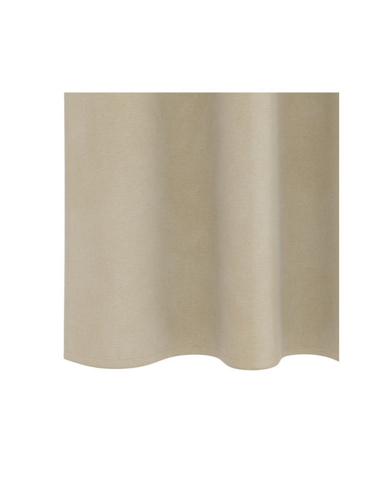 vidaXL Set Of Beige Blackout Curtains With Pencil Pleat 140x140cm