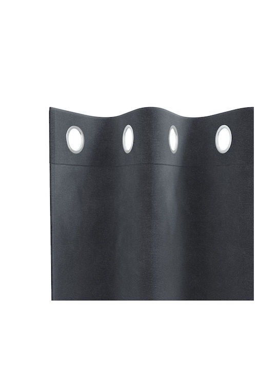 vidaXL Set Vorhänge Fenster mit Grommets Schwarz 140x140cm