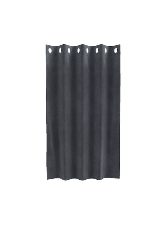 vidaXL Set Vorhänge Fenster mit Grommets Schwarz 140x140cm
