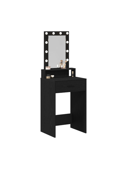 Тоалетна за грим Дървена Black Oak с Огледало 50x41x140бр