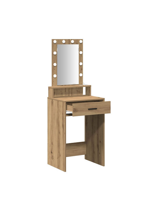 Тоалетна за грим Дървена Artisan Oak с Огледало 50x41x140бр
