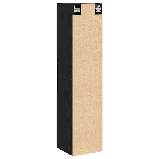vidaXL Badezimmersäule Wandhängeschrank H30xB30xH130cm Eiche