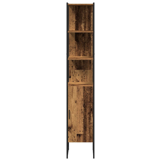 vidaXL Dulap Coloană pentru Baie Pardoseală M33xB33xY185.5cm Lemn Natural