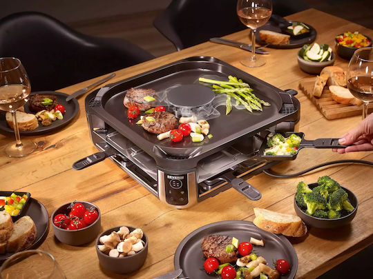 Severin Tabletop Electric Grill Raclette Smooth Plate 1900W with Adjustable Thermostat