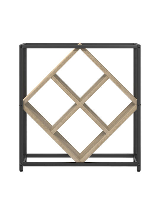 vidaXL Freistehend Weinkeller Metallisch Schwarz 51x18x52.5εκ.