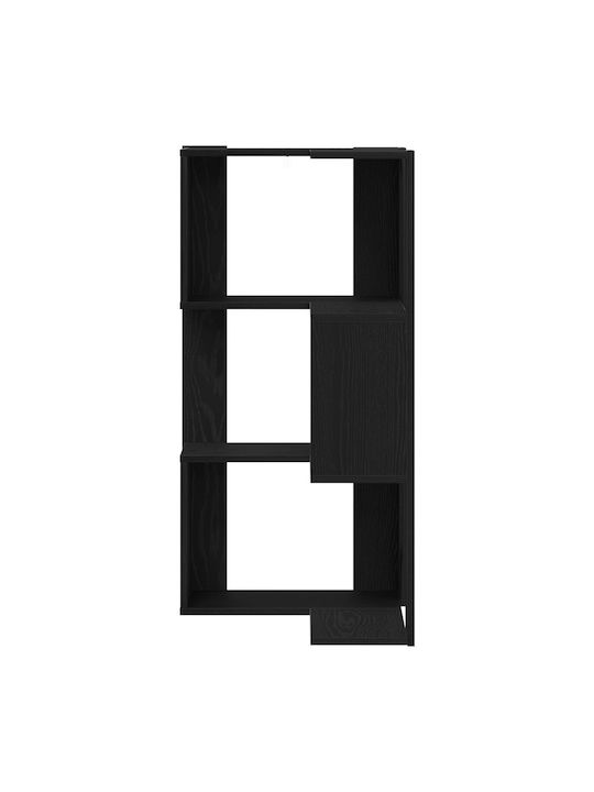 Corner Black Oak Bookcase 50x50x102 cm