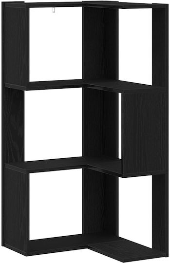 Γωνιακή Βιβλιοθήκη Μαύρη Δρυς 50x50x102εκ.