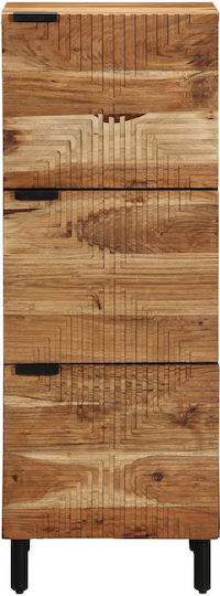 Dulap Vitrină pentru Sufragerie din Lemn Masiv de Salcâm 40x33x110 cm