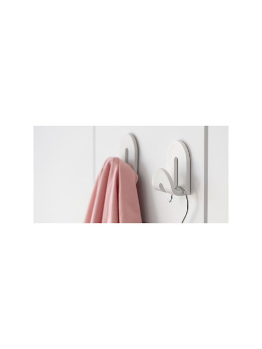 Inofix Single Wall-Mounted Bathroom Hook ​8x6.4cm Gray