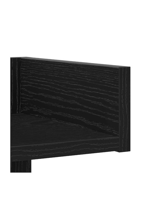 Bookcase Black Oak 48x25.5x140cm