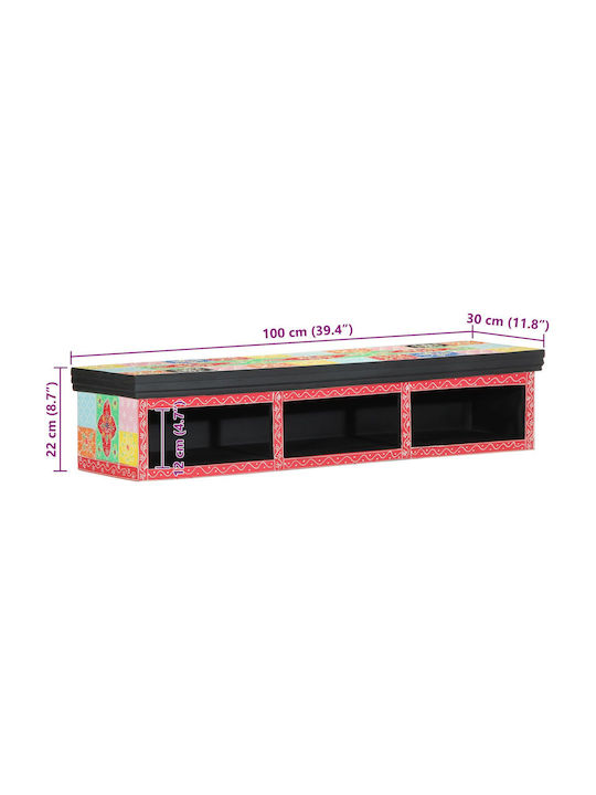 Shelf Wall Colorful 100x30x22cm
