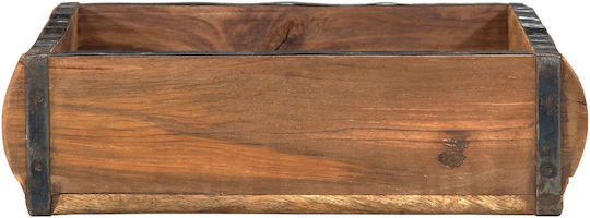 vidaXL Wooden Square Decorative Tray 31x29x10cm 4pcs