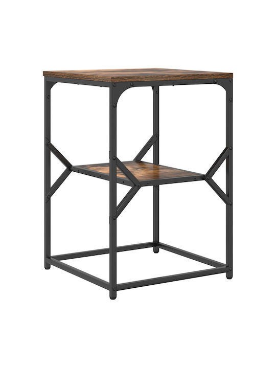 Square Side Table from Solid Wood Dark Oak M41xW40xH60cm
