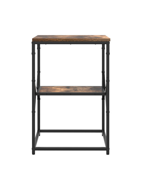 Square Side Table from Solid Wood Dark Oak M41xW40xH60cm